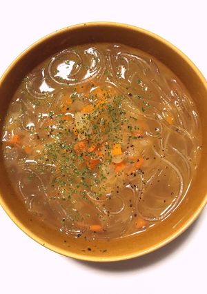 玉葱がコク旨♡春雨オニオンスープ-レシピのメイン写真