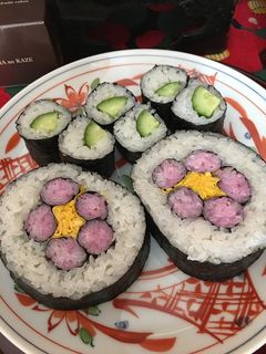 桃の花 巻き寿司(雛まつり)-レシピのメイン写真