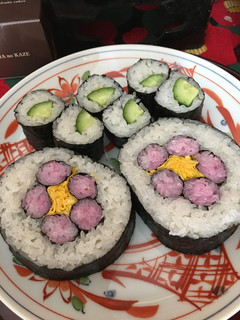桃の花 巻き寿司(雛まつり)-レシピのメイン写真