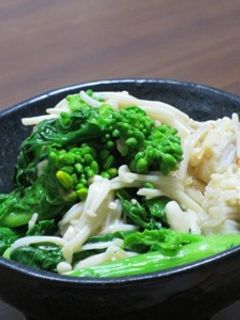 菜の花とエノキのレモンおかか和え-レシピのメイン写真