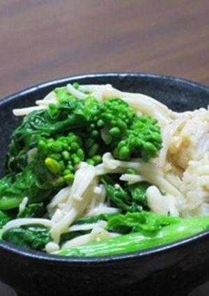 菜の花とエノキのレモンおかか和え-レシピのメイン写真