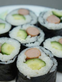 節分の恵方巻☆巻き寿司☆ウインナー入り-レシピのメイン写真