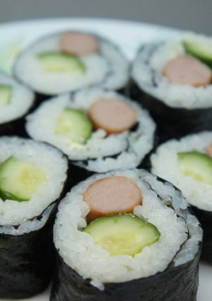 節分の恵方巻☆巻き寿司☆ウインナー入り-レシピのメイン写真
