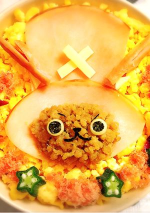 チョッパーの鶏そぼろ丼♡キャラ弁にも♡-レシピのメイン写真