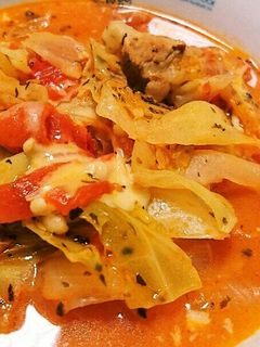 ハーブが香る♪豚肉とキャベツのトマト煮-レシピのメイン写真