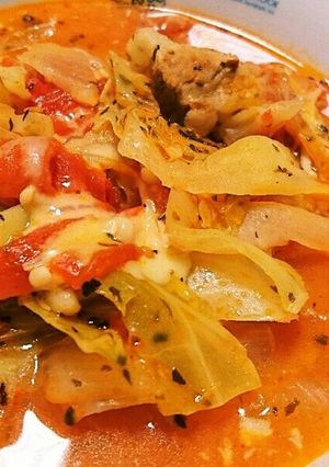 ハーブが香る♪豚肉とキャベツのトマト煮-レシピのメイン写真