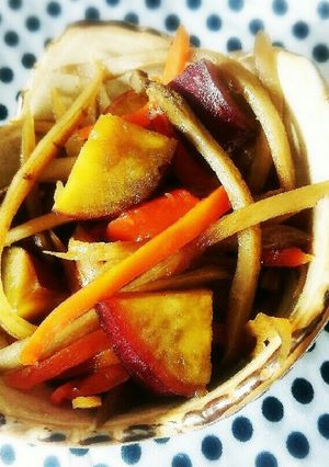 うちの常備菜♪さつまいも入きんぴらごぼう-レシピのメイン写真