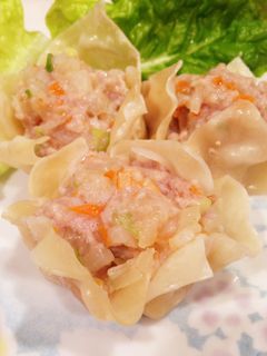 ぷりぷり。エビと豚ひき肉のシュウマイ-レシピのメイン写真