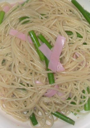 にんにくの芽のコンソメパスタ-レシピのメイン写真
