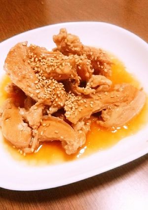簡単おつまみ!!鶏ヤゲン軟骨の甘辛煮-レシピのメイン写真