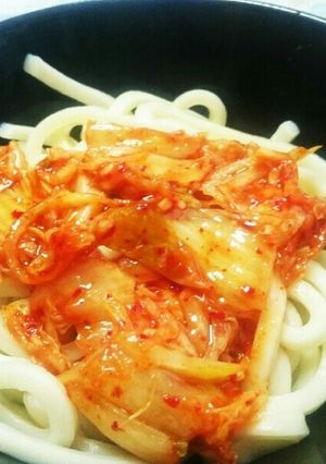 時短！節約！キムチのぶっかけうどん-レシピのメイン写真