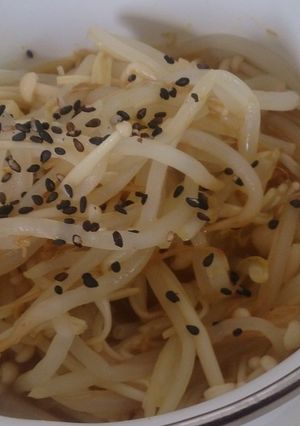 納豆のタレ＆カラシでもやしとえのき和え物-レシピのメイン写真
