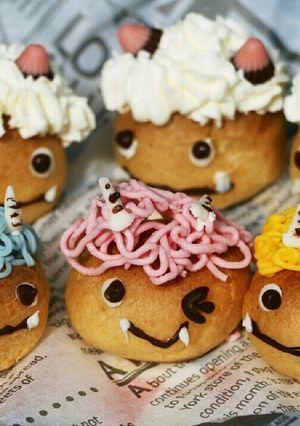 節分おやつに♡鬼のシュークリーム(^^)-レシピのメイン写真