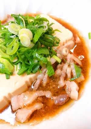 ✿豚バラ豆腐の簡単５分レンジ蒸し✿-レシピのメイン写真