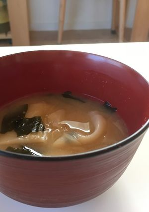 アレンジ味噌汁♡餃子の皮、甘酒入り-レシピのメイン写真