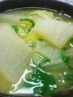 ぽっかぽか大根と白菜のお味噌汁-レシピのメイン写真