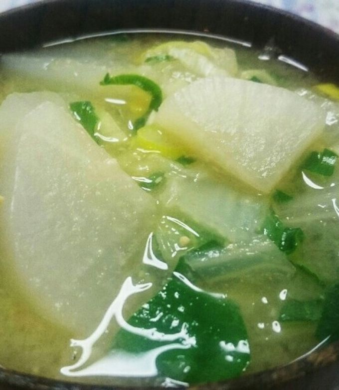 ぽっかぽか大根と白菜のお味噌汁-レシピのメイン写真