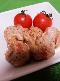 トマト嫌いでも!プチトマトの豚肉巻き-レシピのメイン写真