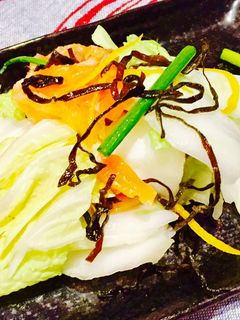 簡単!白菜とサーモンのさっぱり塩昆布あえ-レシピのメイン写真
