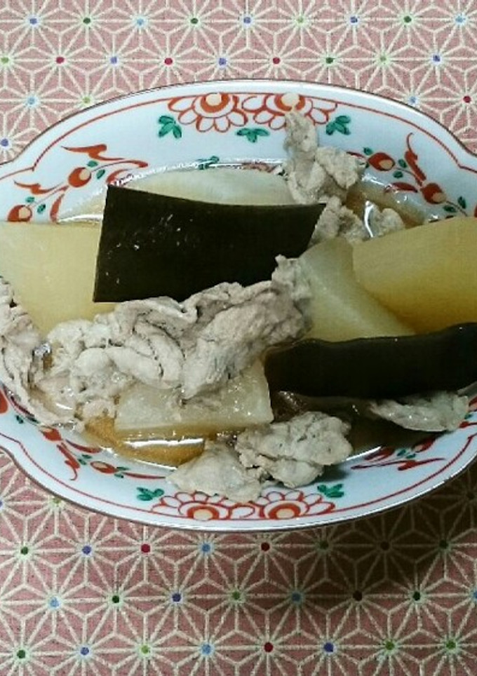 昆布水で大根と豚肉のめちゃうま煮物-レシピのメイン写真