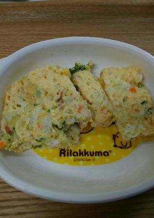手づかみ食べ離乳食 肉野菜オムレツ-レシピのメイン写真
