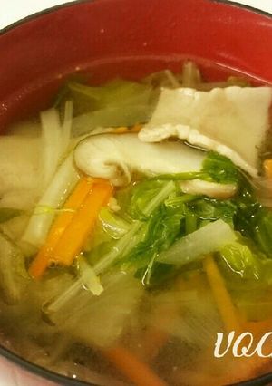 野菜たっぷり♪塩味のお椀☆柚子胡椒で！-レシピのメイン写真