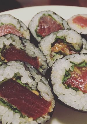 粒が大きい！味噌漬けブツまぐろの太巻き-レシピのメイン写真