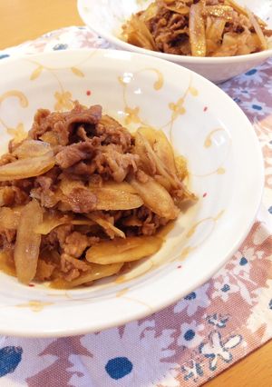 ご飯がススム♡豚もも肉とゴボウの甘酢煮-レシピのメイン写真