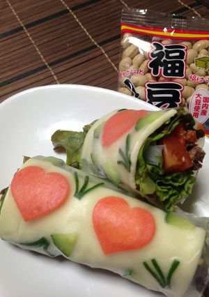簡単♪サラダの恵方巻きー３-レシピのメイン写真