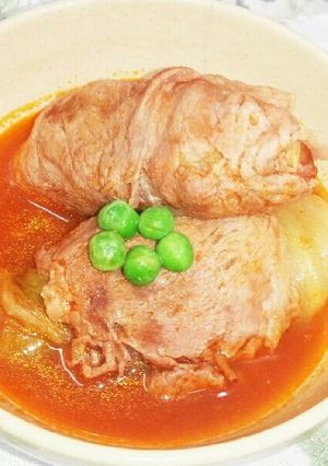 白菜を肉で巻くロール白菜 時短・簡単-レシピのメイン写真