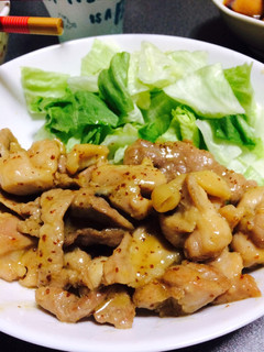 鶏肉と豚肉のマスタード炒め-レシピのメイン写真