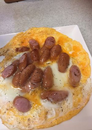 材料二つ！ウインナー卵焼き-レシピのメイン写真
