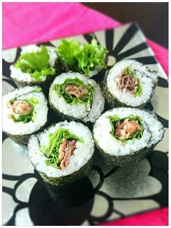 牛肉とレタスの巻き寿司★節分の恵方巻にも-レシピのメイン写真