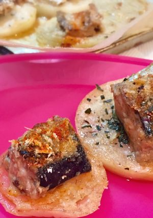 ワイン◎副菜◎玉ねぎとさば缶のパン粉焼き-レシピのメイン写真
