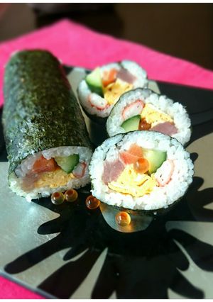 海鮮巻き寿司(太巻き)★節分の恵方巻にも-レシピのメイン写真