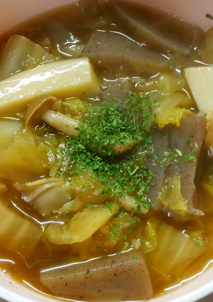 温か♪白菜 きのこと蒟蒻の洋風＊ソース煮-レシピのメイン写真