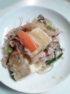 豚バラもやし豆腐の和風あんかけ煮-レシピのメイン写真