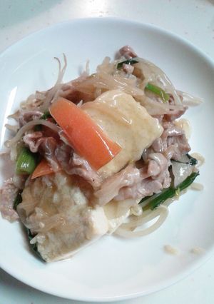 豚バラもやし豆腐の和風あんかけ煮-レシピのメイン写真