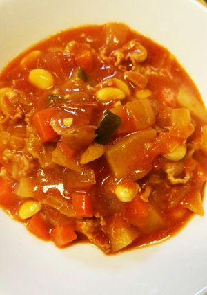 野菜いっぱいポークビーンズ-レシピのメイン写真