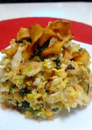 もち麦de鮭明太高菜チャーハン-レシピのメイン写真