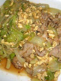 豚肉とレタスと卵のオイスター炒め♪-レシピのメイン写真