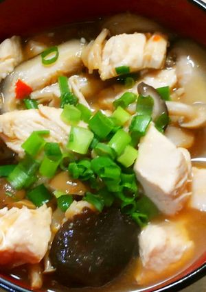 鶏ささみと きのこのピリ辛ナンプラー煮✾-レシピのメイン写真