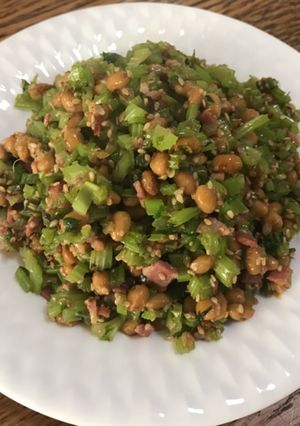 ご飯のお供に〜セロリ納豆〜-レシピのメイン写真