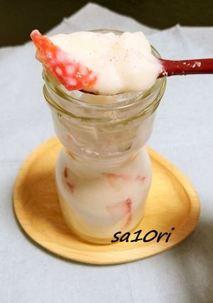 ぷるとろ！優しい苺ヨーグルトパンナコッタ-レシピのメイン写真