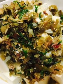 薬味豆腐 やっこ ザーサイ ダイエット-レシピのメイン写真
