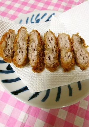 お弁当。豚薄切り肉ミルフィーユカツ。-レシピのメイン写真