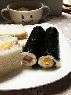 節分の朝は恵方巻きロールサンド-レシピのメイン写真