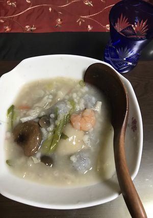 蓮根団子入りもち麦雑炊-レシピのメイン写真