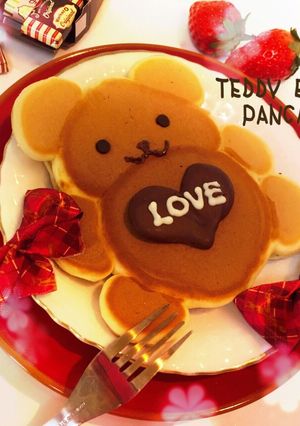 抱きしめたい❤テディベアホットケーキ❤-レシピのメイン写真