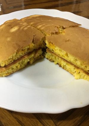 カボチャの綿のホットケーキ(´∀｀)-レシピのメイン写真